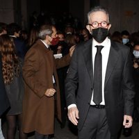 Antonio Catalán en el funeral de Carlos Catalán