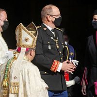 Alberto y Charlene de Mónaco en el Te Deum del Día Nacional de Mónaco 2020
