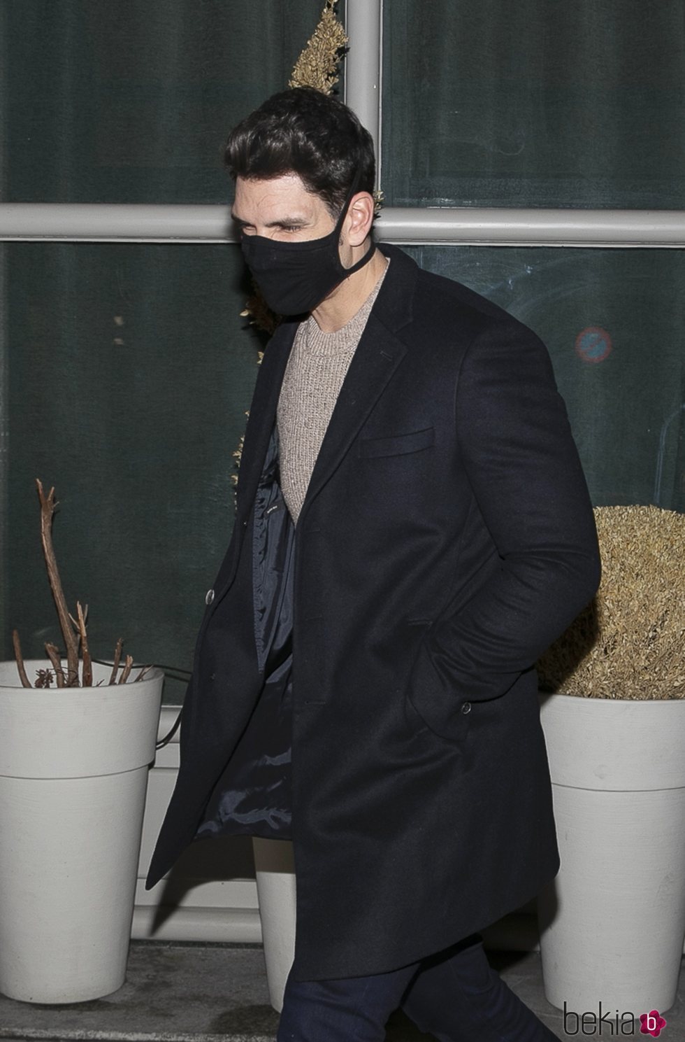 Diego Matamoros saliendo de cenar de un restaurante en Madrid