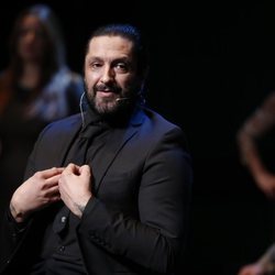 Rafael Amargo en una rueda de prensa en el Teatro La Latina tras su detención