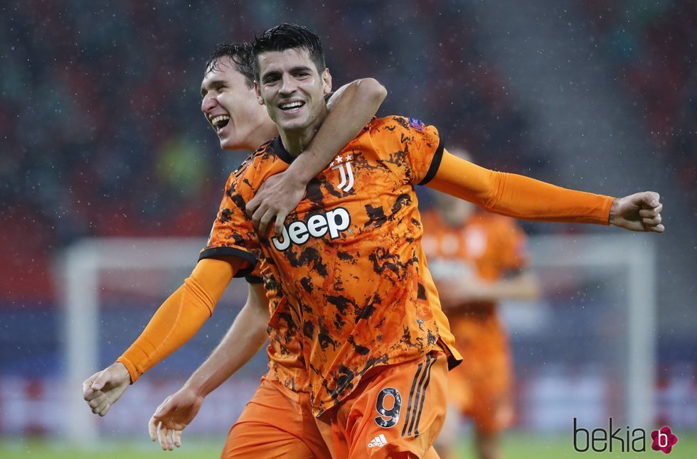 Álvaro Morata celebrando un gol con la Juventus de Turín