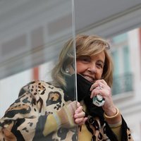 María Teresa Campos en el camión de 'La Campos móvil'