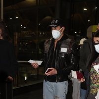 Gianmarco Onestini en el aeropuerto de Madrid para irse a 'Supervivientes 2021'
