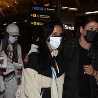 Olga Moreno en el aeropuerto de Madrid para irse a 'Supervivientes 2021'