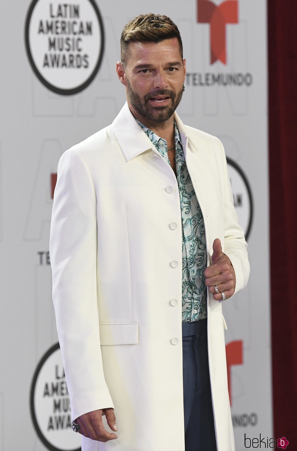 Ricky Martin en la alfombra roja de los Latin American Music Awards 2021