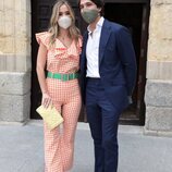 María Pombo y Pablo Castellano en el bautizo de la hija de María García de Jaime y Tomás Páramo