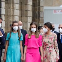 La Infanta Sofía, la Princesa Leonor y la Reina Letizia en la Ofrenda al Apóstol en el Día de Santiago 2021