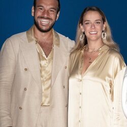 Pauline Ducruet y Maxime Giaccardi en la gala solidaria contra el SIDA