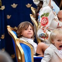Alejandro y Gabriel de Suecia en el bautizo de Julian de Suecia