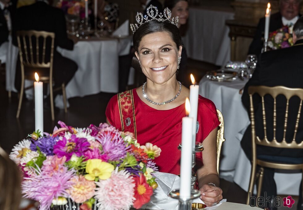 Victoria de Suecia con la Tiara Connaught en la cena de gala al Presidente de Alemania y su esposa