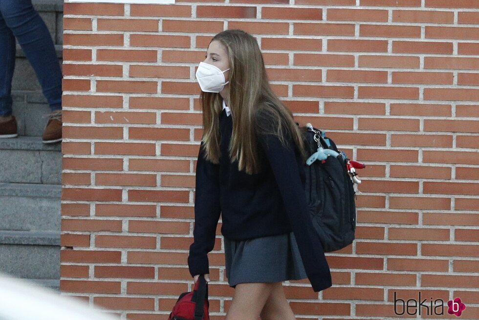 La Infanta Sofía llegando a su colegio para comenzar el curso 2021-2022