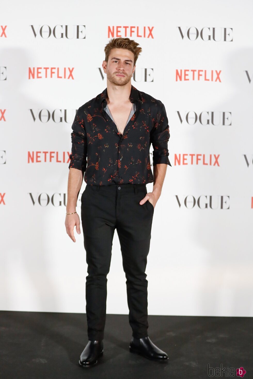 Mario Marzo en el photocall de Vogue Fashion Night Out 2021
