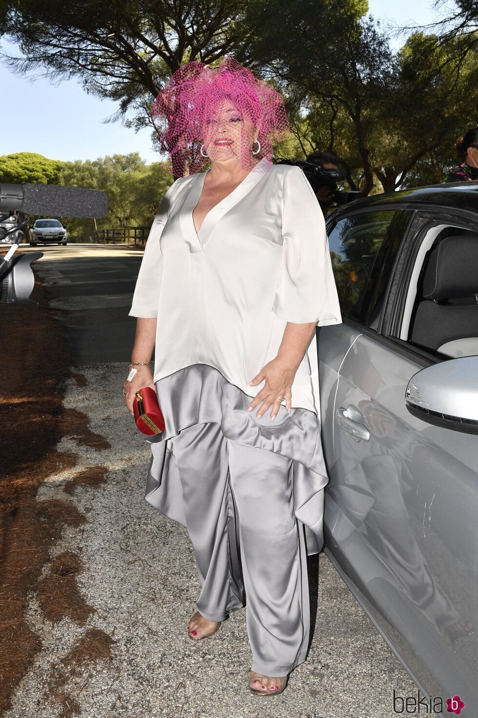 Charo Reina en la boda de Elena Furiase y Gonzalo Sierra