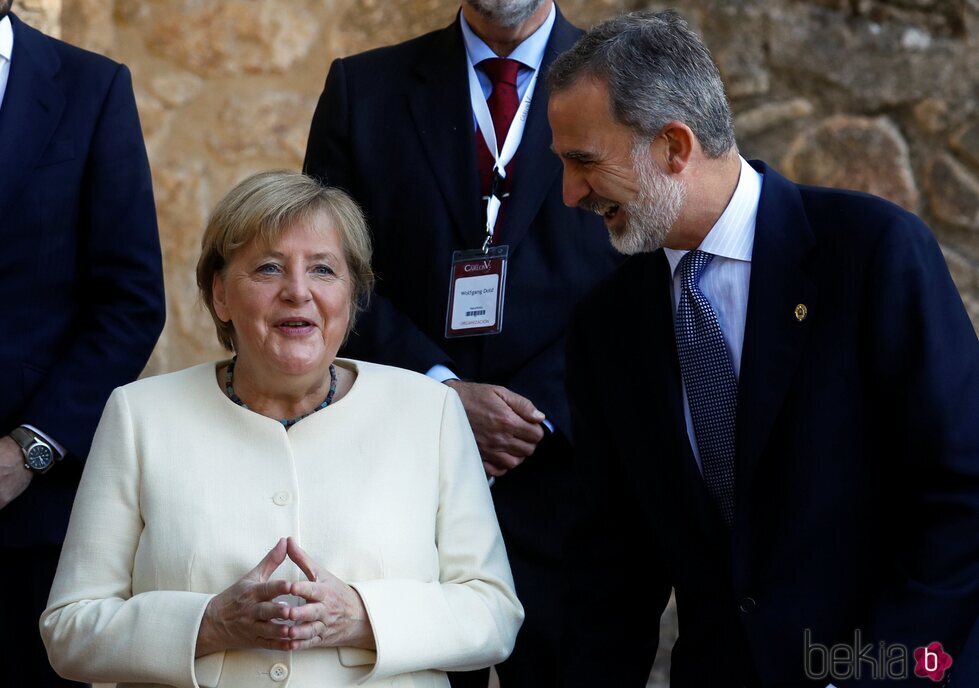 El Rey Felipe y Angela Merkel en el Monasterio de Yuste  en la XIV Edición del Premio Europeo Carlos V