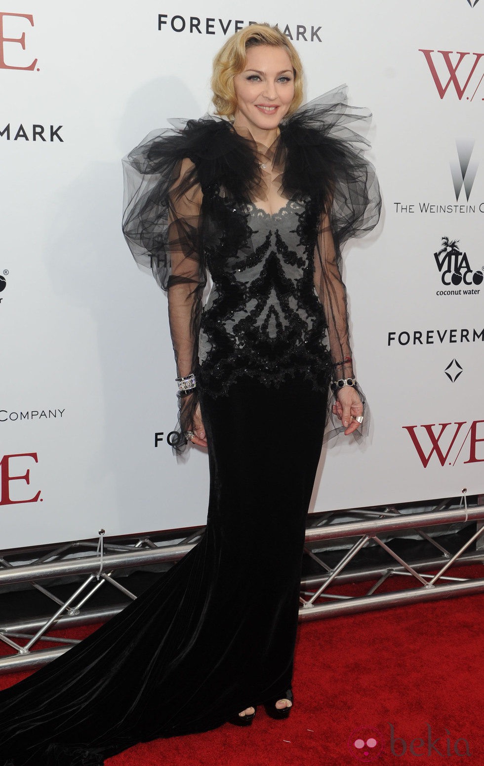 Madonna en el estreno de su película 'W.E.' en Nueva York
