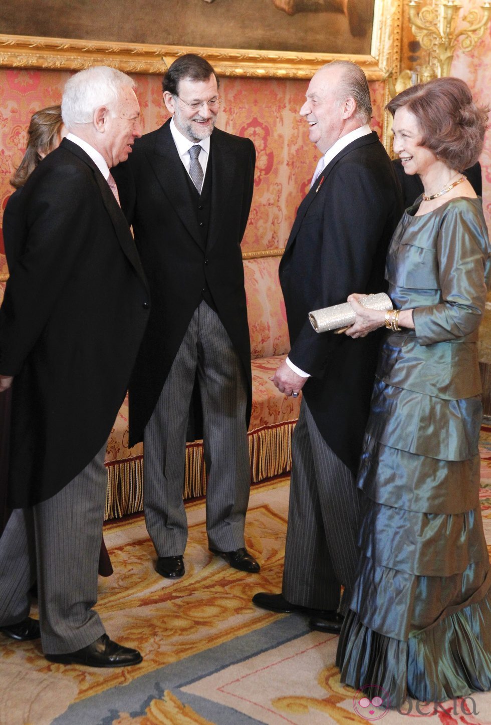 Los Reyes, Mariano Rajoy y el ministro de Exteriores en la recepción al Cuerpo Diplomático