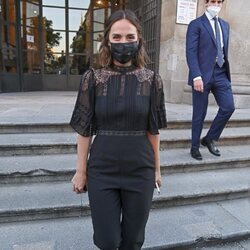 Tamara Falcó en el funeral de su padre Carlos Falcó