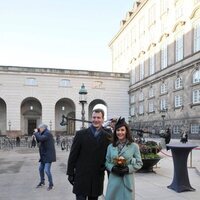 Joaquín y Marie de Dinamarca en el 50 aniversario de reinado de Margarita de Dinamarca