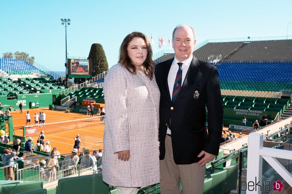 Alberto de Mónaco y Melanie-Antoinette Costello de Massy en el Masters 1000 Monte-Carlo