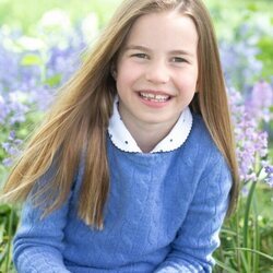 La Princesa Carlota muy sonriente en su 7 cumpleaños