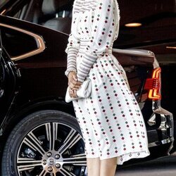 Victoria de Suecia en el Karolinska Institutet durante la visita de Haakon y Mette-Marit de Noruega a Suecia