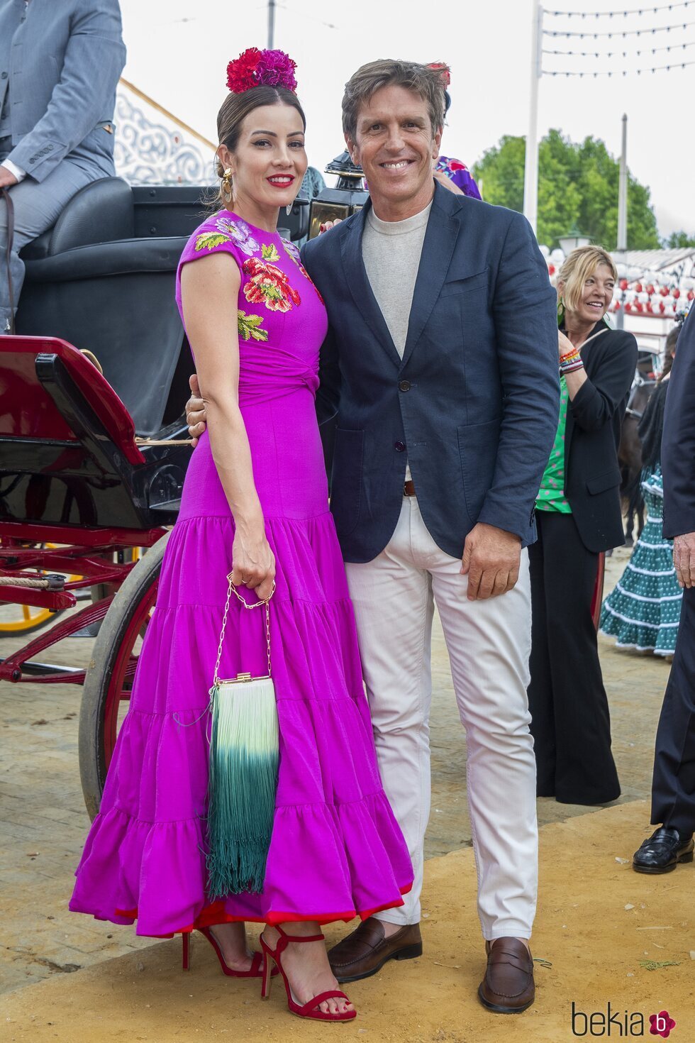 Manuel Díaz El Cordobés y Virginia Troconis en la Feria de Abril de Sevilla 2022