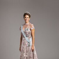 Foto oficial de Magdalena de Suecia de gala con la Tiara Fringe Moderna