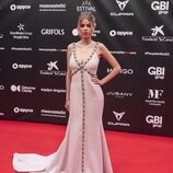 Nerea Rodríguez en el photocall de People in Red 2022 en Barcelona