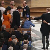 El Príncipe Harry y Meghan Markle, Beatriz de York y Edo Mapelli, Eugenia de York y los Wessex en el Servicio de Acción de Gracias por el Jubileo de Platin