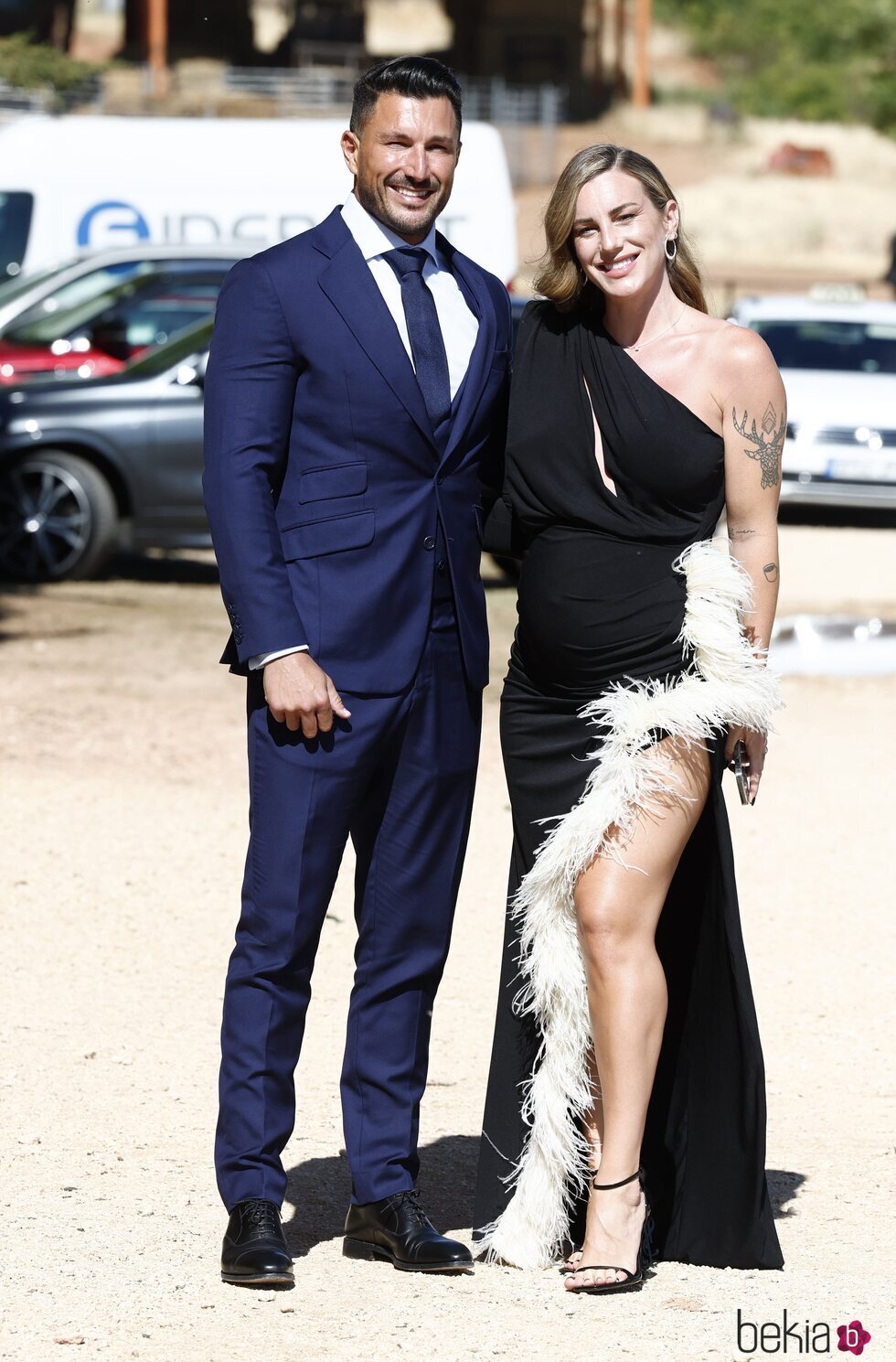 Verónica Costa y Javier Menéndez en la boda de Dani Carvajal y Daphne Cañizares