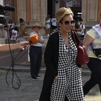 Rocío Carrasco antes de la inauguración del Museo Rocío Jurado