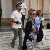 Rocío Carrasco y Fidel Albiac antes de la inauguración del Museo Rocío Jurado
