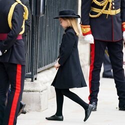 La Princesa Charlotte en el funeral de la Reina Isabel II
