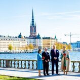Carlos Gustavo y Silvia de Suecia y Guillermo Alejandro y Máxima de Holanda en Estocolmo durante la Visita de Estado de los Reyes de Holanda a Suecia