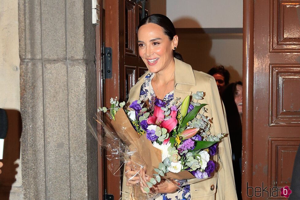 Tamara Falcó, sonriente tras dar el pregón del Domund 2022