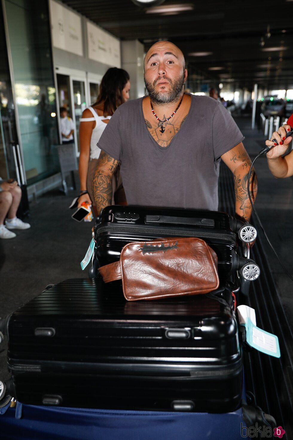 Kiko Rivera volviendo de unas vacaciones