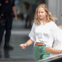 La Infanta Cristina e Irene Urdangarin en una visita a Madrid