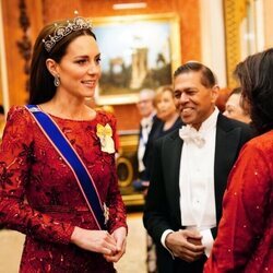 Kate Middleton con la tiara Flor de Loto en su primera recepción al Cuerpo Diplomático como Princesa de Gales