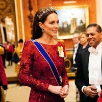 Kate Middleton con la tiara Flor de Loto en su primera recepción al Cuerpo Diplomático como Princesa de Gales