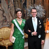 Victoria y Daniel de Suecia en la cena en honor a los ganadores de los Premios Nobel 2022