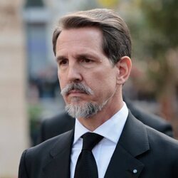 Pablo de Grecia en el funeral de Constantino de Grecia