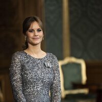 Sofia de Suecia en la cena de gala por el comienzo del año del Jubileo del Rey de Suecia