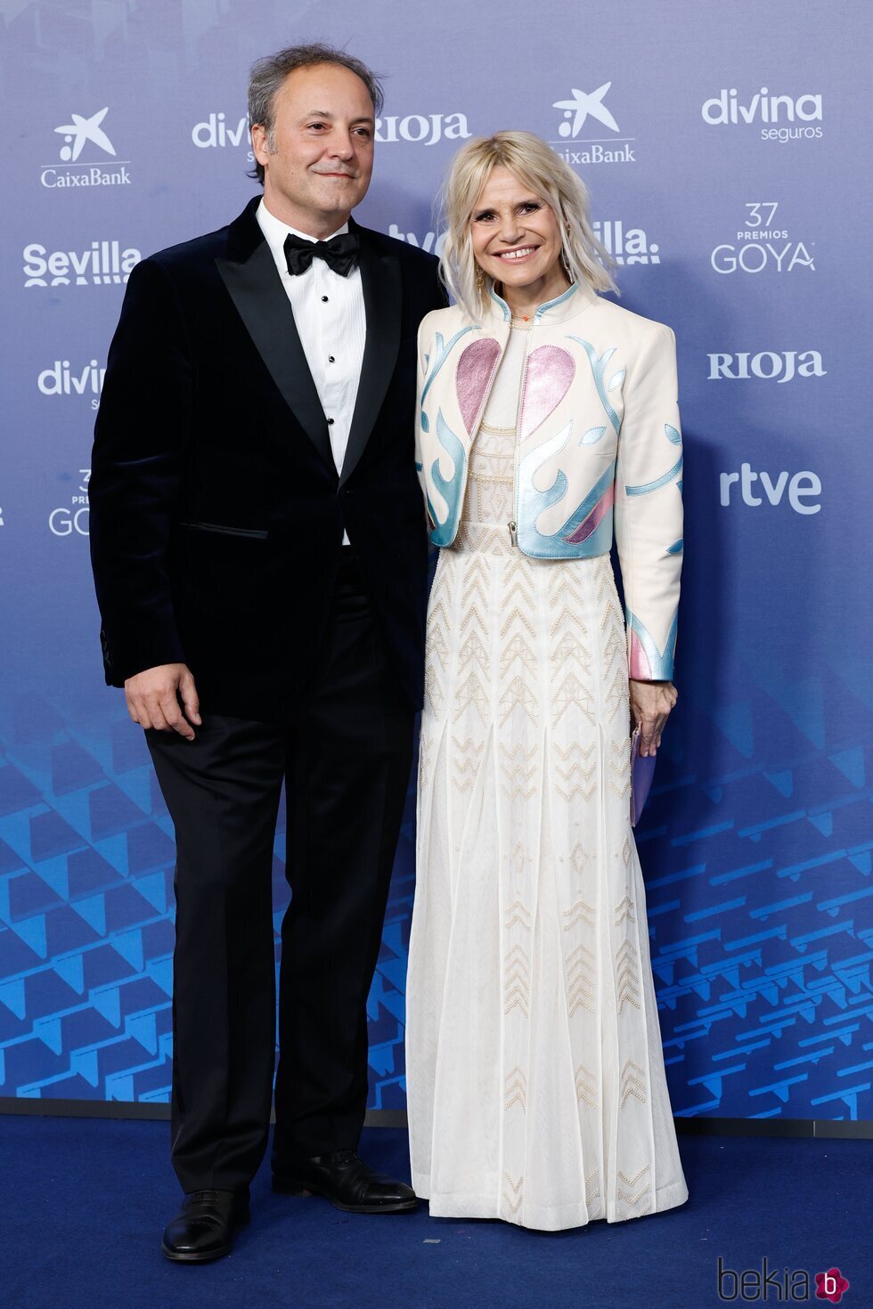 Eugenia Martínez de Irujo y Narcis Rebollo en la alfombra roja de los Goya 2023