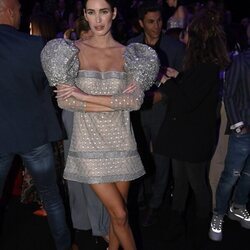 Marta López Álamo en el front row de la MBFWMadrid 2023
