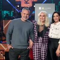 Juan Magán, Mónica Naranjo, Chanel y Miguel Bosé en la presentación de 'Cover Night'