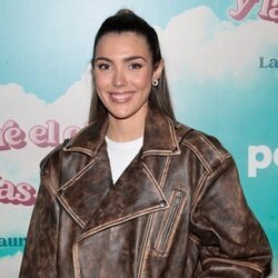 Anna Ferrer  en el Palacio de la Prensa de la Madrid en el podcast en directo 'Entre el cielo y las nubes'