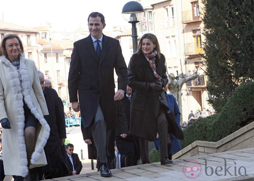 La presidenta de Aragón y los Príncipes de Asturias en Tarazona