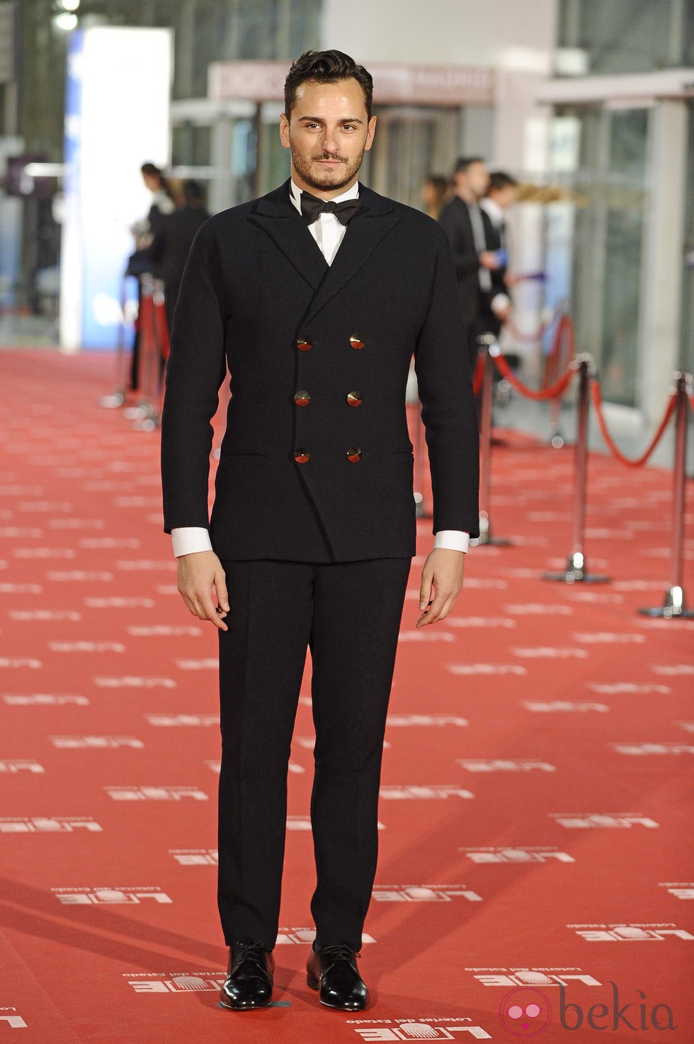 Asier Etxeandia en la alfombra roja de los Goya 2012