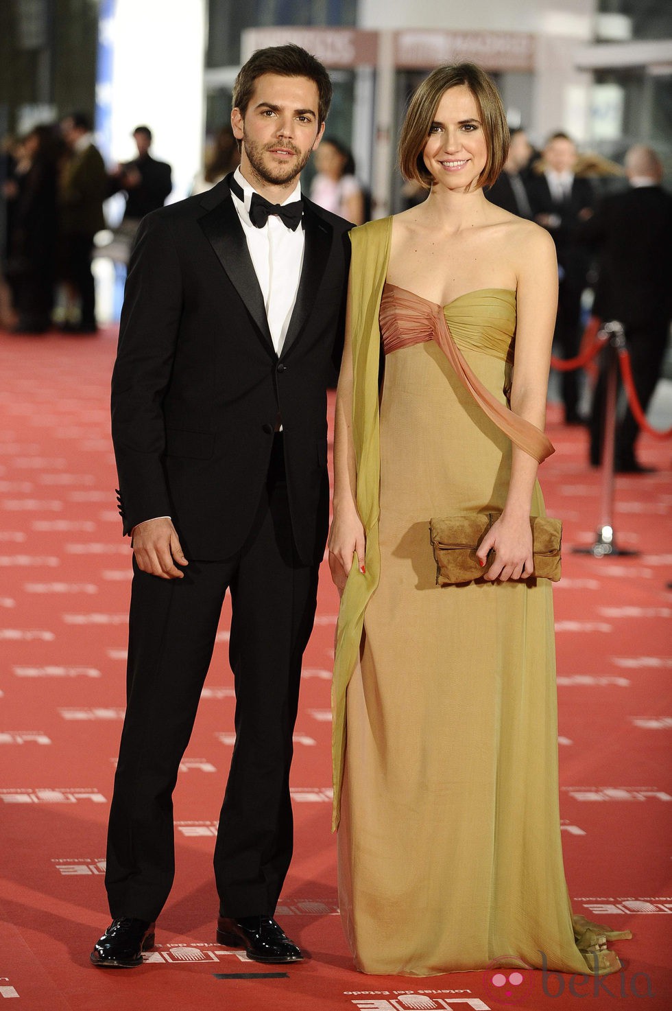 Marc Clotet y Aina Clotet en la alfombra roja de los Goya 2012