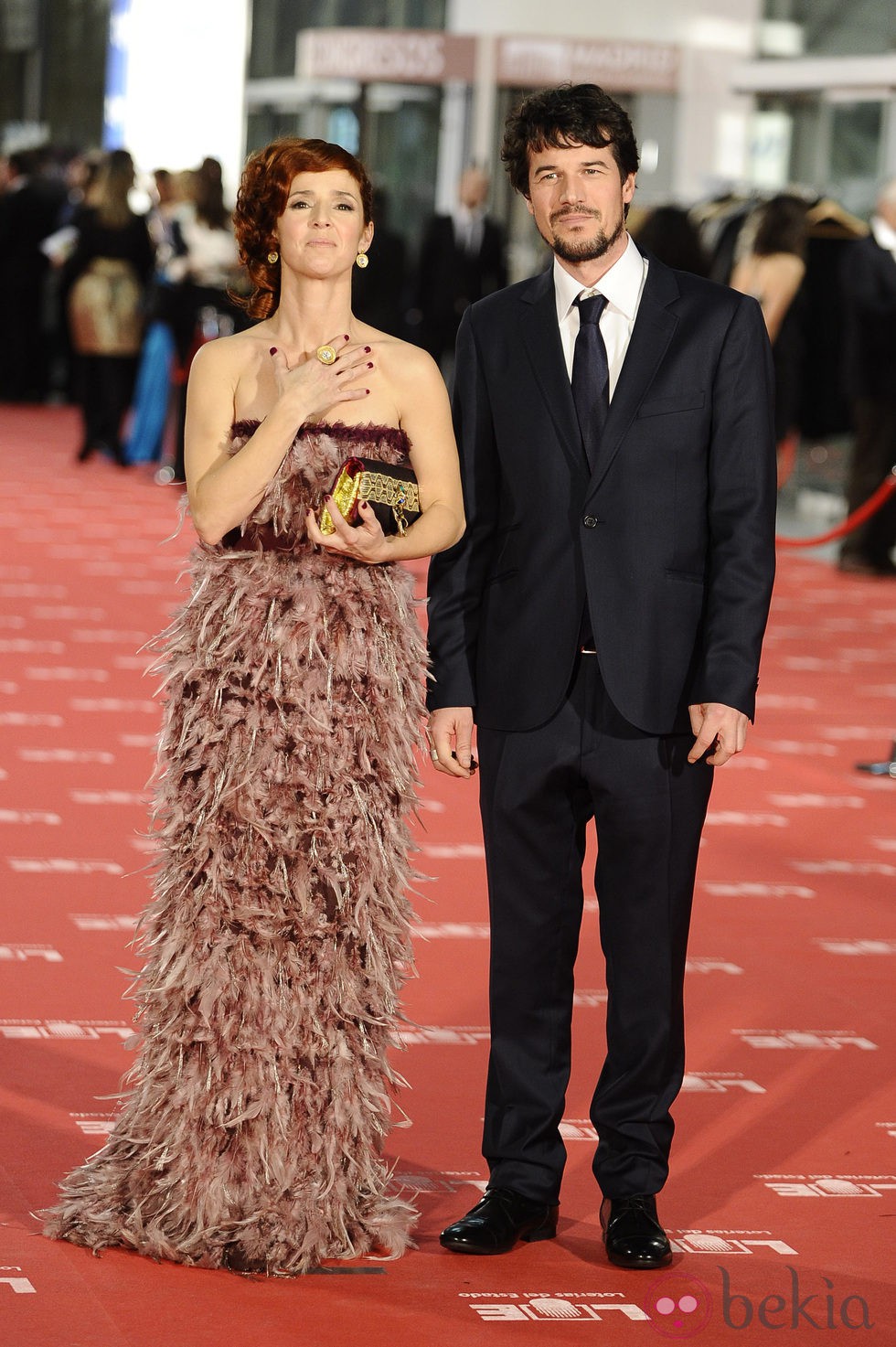 Marta Belenguer en la alfombra roja de los Goya 2012